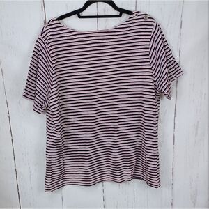 Cherokee Striped Blue Red White Womens T-shirt